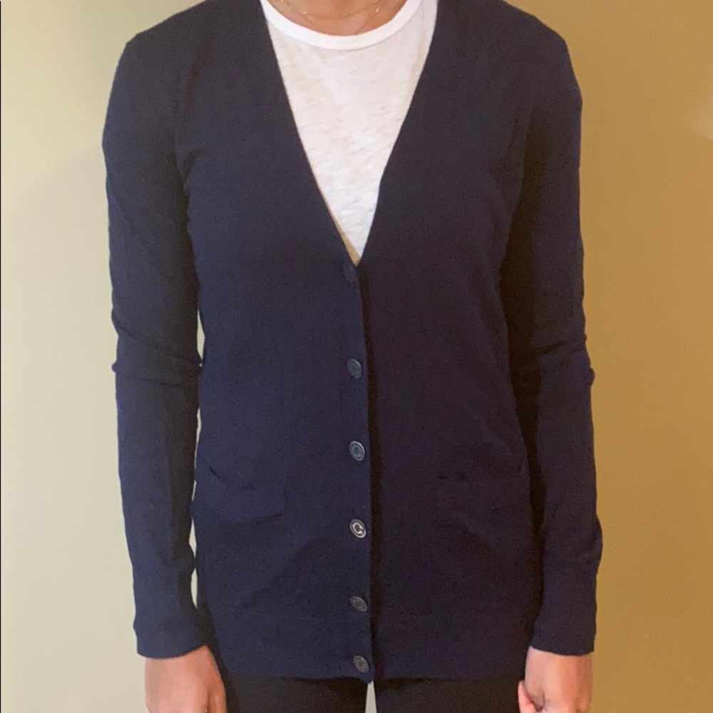 C wonder navy cardigan